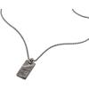 imageCalvin Klein Metallic Waves Dog Tag Necklace Collection for Men  Stainless Steel Lobster Closure  Elegant Everyday Wear  Fashion Accessory Gift for HimGunmetal