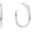 imageCalvin Klein Elemental Womens Hoop Earrings OrganicInspired Sculpted Hoop Post Closure Stainless Steel Elegant Jewelry Perfect for Any Occasion Designer Wear