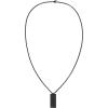 imageCalvin Klein Mens Grid Pendant Necklace Stainless Steel Dog Tag  Modern Statement Accessory  Gift for HimBlack