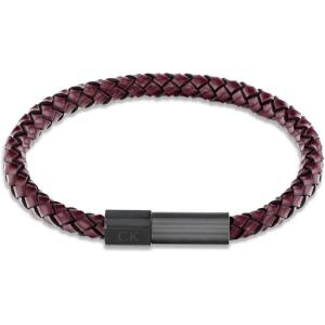 imageCalvin Klein Industrial Facets Jewelry Collection for Men  Leather Braided Bracelet with Adjustable Magnetic Closure  Premium Fashion Jewelry Accessory  Gift for HimBlackCherrywood