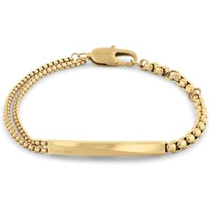 imageCalvin Klein Mens Jewelry  Iconic ID Chain Link Bracelet  Stainless Steel  Modern Statement Accessory  Gift for HimGold Plated
