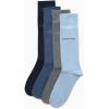 imageCalvin Klein Mens Dress Socks  4 Pack Soft Cotton Blend Striped Crew Socks  Casual Long Work Socks for Men Sizes 712Blue Multi