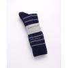 imageCalvin Klein Mens Dress Socks  4 Pack Soft Cotton Blend Striped Crew Socks  Casual Long Work Socks for Men Sizes 712Blue Stripe