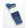 imageCalvin Klein Mens Dress Socks  4 Pack Soft Cotton Blend Striped Crew Socks  Casual Long Work Socks for Men Sizes 712Denim Stripe