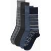 imageCalvin Klein Mens Dress Socks  4 Pack Soft Cotton Blend Striped Crew Socks  Casual Long Work Socks for Men Sizes 712Navy Assorted