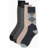 imageCalvin Klein Mens Dress Socks  4 Pack Soft Cotton Blend Striped Crew Socks  Casual Long Work Socks for Men Sizes 712OatmealGrey Asstd
