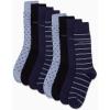 imageCalvin Klein Mens Dress Socks  8 Pack Breathable Cotton Blend Crew Socks  Casual Long Work Sock for Men Sizes 712Blue Stripe