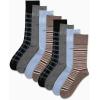 imageCalvin Klein Mens Dress Socks  8 Pack Breathable Cotton Blend Crew Socks  Casual Long Work Sock for Men Sizes 712Brown Heather Assorted