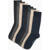 imageCalvin Klein Mens Dress Socks  8 Pack Breathable Cotton Blend Crew Socks  Casual Long Work Sock for Men Sizes 712DenimOatmeal Solid