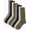 imageCalvin Klein Mens Dress Socks  8 Pack Breathable Cotton Blend Crew Socks  Casual Long Work Sock for Men Sizes 712Olive Assorted