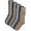 imageCalvin Klein Mens Dress Socks  8 Pack Breathable Cotton Blend Crew Socks  Casual Long Work Sock for Men Sizes 712Wheat Assorted