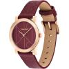 imageCalvin Klein Womens CK Monogram Leather Watch 32mm Case  Iconic Patterned Dial Timeless Minimalist Style  Gift for HerMaroon