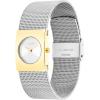 imageCalvin Klein Womens CK Pulse Stainless Steel Watch  21mm Geometric Case Mesh Bracelet Petite Iconic Style  Gift for HerSilverWhite