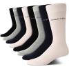 imageCalvin Klein Mens Dress Socks  8 Pack Breathable Cotton Blend Crew Socks  Casual Long Work Sock for Men Sizes 712Pink Assorted
