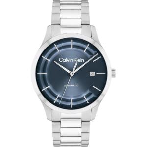 imageCalvin Klein Mens CK Iconic  40mm 3H Automatic Watch  Stainless Steel Bracelet  Water Resistance 30 Meters  SelfWinding Mechanical Movement  Luxury Timepiece  Gift for HimSilverBlue