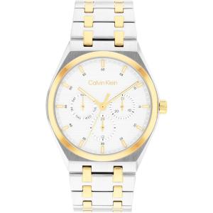 imageCalvin Klein Mens CK Motion Stainless Steel Watch  39mm Slim Case Multifunction Link Bracelet Versatile Everyday Style Gift for HimTwo Tone