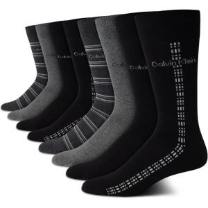 imageCalvin Klein Mens Dress Socks  8 Pack Breathable Cotton Blend Crew Socks  Casual Long Work Sock for Men Sizes 712BlackGrey Multi