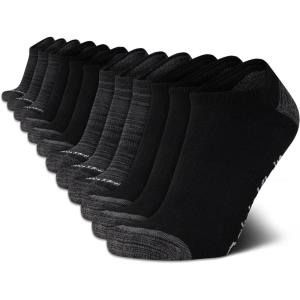 imageCalvin Klein Mens No Show Lightweight Cushioned Low Cut Socks 12 PackGrey Stripes