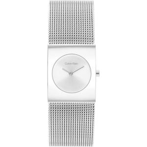 imageCalvin Klein Womens CK Pulse Stainless Steel Watch  21mm Geometric Case Mesh Bracelet Petite Iconic Style  Gift for HerSilver