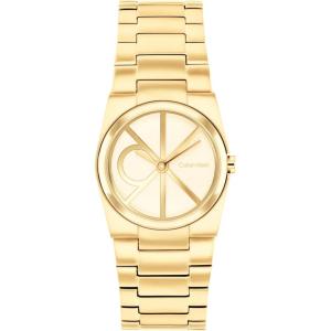 imageCalvin Klein Womens CK Unite Stainless Steel Watch 26mm Case with Link Bracelet  Sleek Curved Case Modern Everyday Style  Gift for HerGold Plated  Light Gold