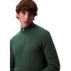 imageCalvin Klein Mens Wool Blend Quarter Zip SweaterHunter Green