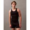 imageCalvin Klein Mens Cotton Classics 3Pack Tanks3 Black