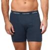 imageCalvin Klein Mens Cotton Stretch 3Pack Boxer BriefInk  Coral Pop  Snow Heather