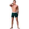 imageCalvin Klein mens Icon Cotton Stretch 3pack Boxer BriefTurfLogo Split Stripesrout Green Frozen Fjord