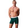 imageCalvin Klein mens Icon Cotton Stretch 3pack Boxer BriefTurfLogo Split Stripesrout Green Frozen Fjord