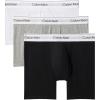 imageCalvin Klein mens Icon Cotton Stretch 3pack Boxer BriefGrey Heather  White  Black