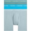 imageCalvin Klein mens Underwear Micro Stretch 3 Pack TrunkBlue Vivid Blue  Arona  Sagebush Green