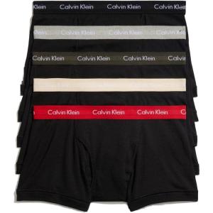 imageCalvin Klein Mens Cotton Classics 5Pack TrunkBlack Bodies W Black  Grey Heather  Exact  Tapioca  Olive