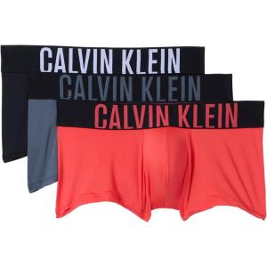 imageCalvin Klein Mens Intense Power 3Pack Low Rise TrunkBlackTurbulenceVermillion Brown