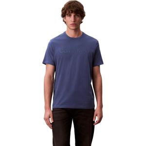 imageCalvin Klein Mens Relaxed Fit CK Logo Crewneck TShirtEnsign Blue