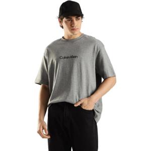 imageCalvin Klein Mens Relaxed Fit CK Logo Crewneck TShirtMedium Grey Heather