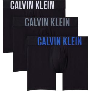 imageCalvin Klein mens Intense Power 3pack Boxer BriefBlack Bodies W White  Royalty  Turbulence Logos