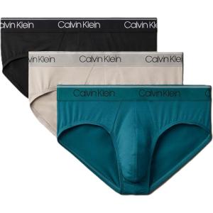 imageCalvin Klein mens Micro Stretch 3pack BriefBlack  Ash  Mediterranea