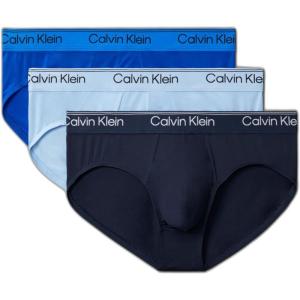 imageCalvin Klein mens Micro Stretch 3pack BriefShoreline  Royalty  Blue Bell