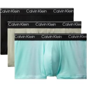 imageCalvin Klein mens Underwear Micro Stretch 3 Pack TrunkBlack  Palm Leaf Stripebeau Blue  Foggy Mauve