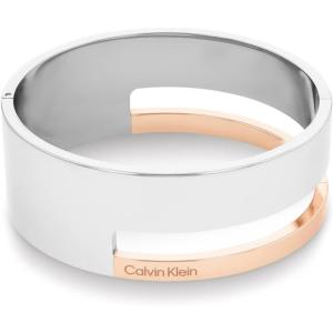 imageCalvin Klein Geometric Essentials Bangle Bracelet for Women  Stainless Steel with Hinge Closure  Classic Design Premium Fashion Jewelry Accessory  Gift for HerTwoTone