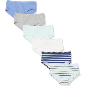imageCalvin Klein Girls Underwear Cotton Hipster Panties 6 PackStripe Pack