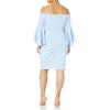 imageCalvin Klein Womens Off Shoulder Ruffle Sleeve Sheath DressSerene