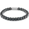 imageCalvin Klein Mens Jewelry  Square Hematite Beaded Bracelet  Adjustable and Comfortable  Fashion Statement for Everyday Wear  Gift for HimGrey Matte