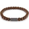 imageCalvin Klein Mens Jewelry  Square Hematite Beaded Bracelet  Adjustable and Comfortable  Fashion Statement for Everyday Wear  Gift for HimBrown Matte
