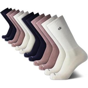 imageCalvin Klein Mens Crew Socks  12 Pack Cushioned Breathable Athletic Performance Crew Socks for Men for Sports ampamp RunningBeige Assorted