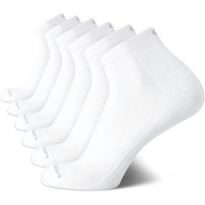 imageCalvin Klein Mens High Quarter Socks  6 Pack Breathable Soft Cushioned Mini Crew Athletic Socks for Men Shoe Size 712All White