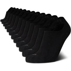 imageCalvin Klein Mens Liner Socks  12 Pack Lightweight Performance Non Slip No Show Socks for Men  Athletic Shoe Sock LinersAll Black