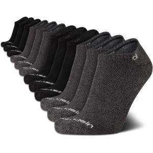 imageCalvin Klein Mens Liner Socks  12 Pack Lightweight Performance Non Slip No Show Socks for Men  Athletic Shoe Sock LinersBlackGrey Solid
