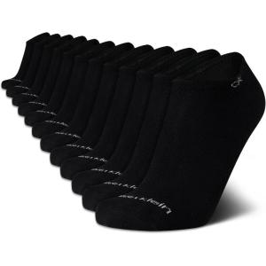imageCalvin Klein Mens Liner Socks  12 Pack Lightweight Performance Non Slip No Show Socks for Men  Athletic Shoe Sock LinersPure Black