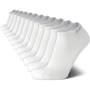 imageCalvin Klein Mens Liner Socks  12 Pack Lightweight Performance Non Slip No Show Socks for Men  Athletic Shoe Sock LinersWhite Ck